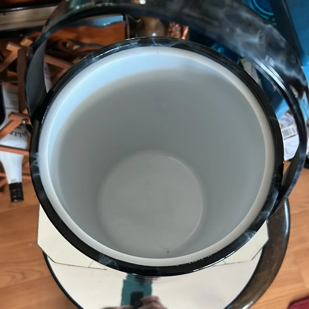Vintage Black MARBLE ICE BUCKET